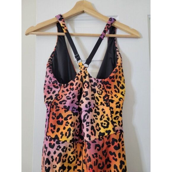 Savage x Fenty Rhianna Hotline rainbow leopard jumpsuit Sz L - Picture 7 of 11